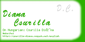 diana csurilla business card